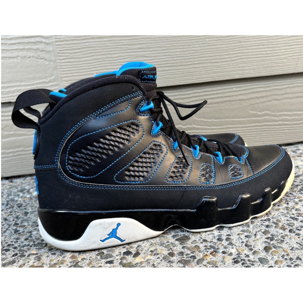 Nike Jordan 9 Retro Photo Blue Black White 2012 Shoes‎ 302370-007 Men's Size 11